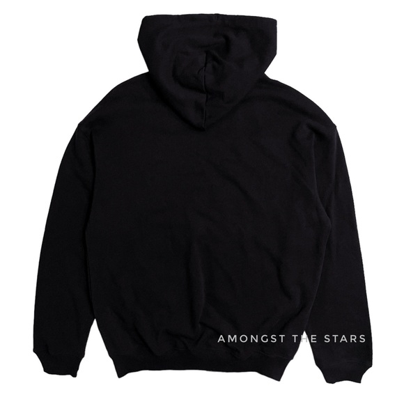 Pink Floyd Psychedelic Print Black Drawstring Band Hoodie - Picture 4 of 7